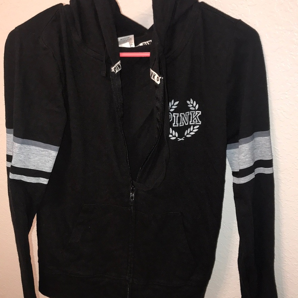 pink zip up and hoodie